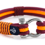 Braccialetto marittimo in corda da vela, fatto a mano, per uomini e donne, con chiusura in acciaio inox a moschettone da 4 mm, CNB #5105 - immagine 2