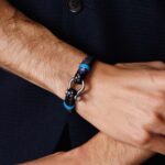 Braccialetto marittimo in pelle, fatto a mano, per donne e uomini, con chiusura in acciaio inox da 4 mm, CNJ #10024 - immagine 3
