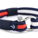 Braccialetto marittimo in corda da vela, fatto a mano, per uomini e donne, con chiusura in acciaio inox a moschettone da 4 mm, CNB #3014 - immagine 2
