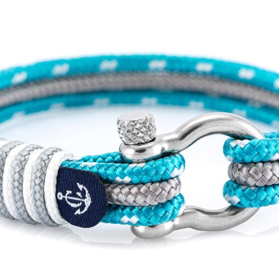 Braccialetto marittimo in corda da vela, fatto a mano, per uomini e donne, con chiusura in acciaio inox a moschettone da 4 mm, CNB #3030 - immagine 2