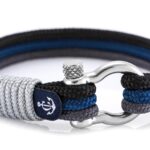 Braccialetto Maritimes in corda da vela, fatto a mano, per donne e uomini, con chiusura a moschettone in acciaio inox 4mm CNB #3095 - immagine 2