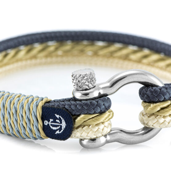 Braccialetto marittimo in corda da vela, fatto a mano, per uomini e donne, con chiusura in acciaio inox a moschettone da 4 mm, CNB#4063 - immagine 2