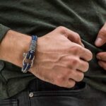 Braccialetto Maritimes in corda da vela, fatto a mano, per donne e uomini, con chiusura a moschettone in acciaio inox 4mm CNB #4068 - immagine 3