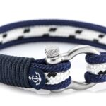 Braccialetto marittimo in corda da vela, fatto a mano, per uomini e donne, con chiusura in acciaio inox a moschettone da 4 mm, CNB #5011 - immagine 2