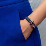 Braccialetto Maritimes in corda da vela, fatto a mano, per donne e uomini, con chiusura a moschettone in acciaio inox 4mm CNB #5023 - immagine 3