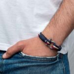 Braccialetto Maritimes in corda da vela, fatto a mano, per donne e uomini, con chiusura a moschettone in acciaio inox 4mm CNB #5023 - immagine 4