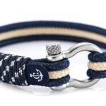 Braccialetto marittimo in corda da vela, fatto a mano, per uomini e donne, con chiusura in acciaio inox a moschettone da 4 mm, CNB #5040 - immagine 2