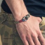 Braccialetto marittimo in corda da vela, fatto a mano, per donne e uomini, con chiusura in acciaio inox a moschettone da 4 mm CNB #706 - immagine 3