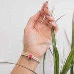 Bracciale marittimo in corda da vela, fatto a mano, per donne, con chiusura a moschettone in acciaio inox da 3 mm e pietra Swarovski CNB #7107 - immagine 3
