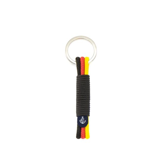Portachiavi in corda da vela, fatto a mano con anello portachiavi in acciaio inox CNK #8117 - immagine 1