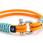 Braccialetto marittimo in corda da vela, fatto a mano, per donna e uomo, con chiusura a moschettone in acciaio inox 3mm CNB#834 - immagine 2