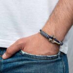 Braccialetto marittimo in corda da vela, fatto a mano, per donna e uomo, con chiusura a moschettone in acciaio inox 3mm CNB#839 - immagine 3