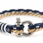 Braccialetto marittimo in corda da vela, fatto a mano, per donna e uomo, con chiusura a moschettone in acciaio inox 3mm CNB#864 - immagine 2