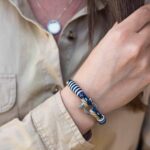 Braccialetto marittimo in corda da vela, fatto a mano, per donna e uomo, con chiusura a moschettone in acciaio inox 3mm CNB#864 - immagine 3