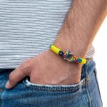 Braccialetto Maritimes in corda da vela, fatto a mano, per donne e uomini, con chiusura a moschettone in acciaio inox 3mm CNB #883 - immagine 4