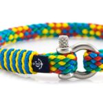 Braccialetto Maritimes in corda da vela, fatto a mano, per donne e uomini, con chiusura a moschettone in acciaio inox 3mm CNB #888 - immagine 2