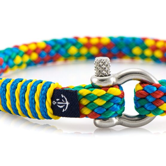 Braccialetto Maritimes in corda da vela, fatto a mano, per donne e uomini, con chiusura a moschettone in acciaio inox 3mm CNB #888 - immagine 2