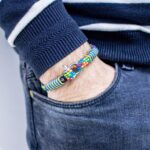 Braccialetto Maritimes in corda da vela, fatto a mano, per donne e uomini, con chiusura a moschettone in acciaio inox 3mm CNB #888 - immagine 3