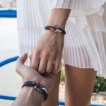 Set da 2 braccialetti marittimi per partner, braccialetti dell’amicizia, in corda da vela, fatti a mano, con chiusura in acciaio inox CND #948 - immagine 3