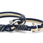 Set da 2 braccialetti marittimi per partner, braccialetti dell’amicizia, in corda da vela, fatti a mano, con chiusura in acciaio inox CND #952 - immagine 2