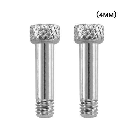 2 viti in acciaio inox da 4 mm - grandi, compatibili con tutti i braccialetti con chiusura da 4 mm (Yachting, Thimble & Jack Tar ecc.) 2 Silver Pin - immagine 1