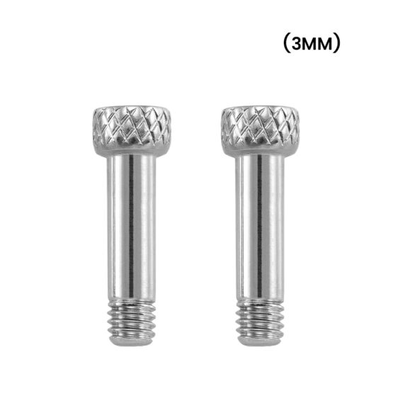 2 viti in acciaio inox da 3 mm - piccole, compatibili con tutti i braccialetti con chiusura da 3 mm (Slim, Swarovski ecc.)  2 Silver Pin - immagine 1