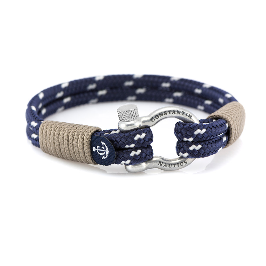 3005-z4 Braccialetto marittimo in corda da vela, fatto a mano, per uomini e donne, con chiusura in acciaio inox a moschettone da 4 mm, CNB #3005 - immagine 1