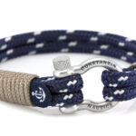 Braccialetto marittimo in corda da vela, fatto a mano, per uomini e donne, con chiusura in acciaio inox a moschettone da 4 mm, CNB #3005 - immagine 2