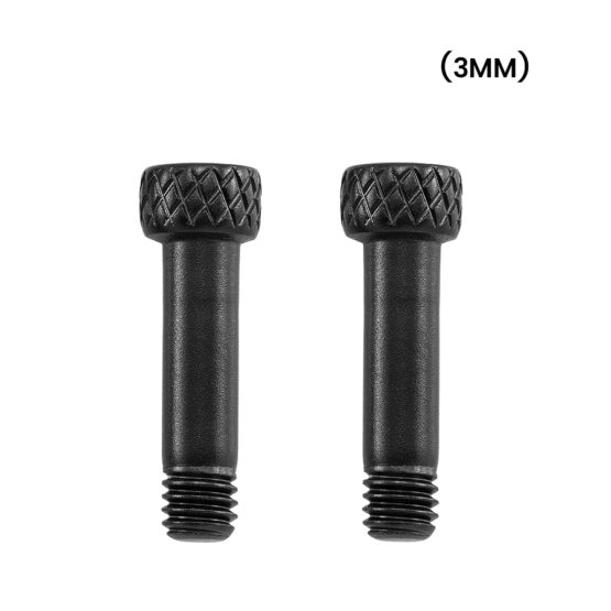 2 viti in acciaio inox nero da 3mm - piccole, compatibili con tutti i braccialetti con chiusura da 3mm (Slim, Swarovski, ecc.) 2 x Black Pin - immagine 1
