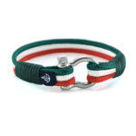 Braccialetto marittimo in corda da vela, fatto a mano, per uomini e donne, con chiusura in acciaio inox a moschettone da 4 mm, CNB #7549