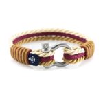 Braccialetto Maritimes in corda da vela, fatto a mano, per donne e uomini, con chiusura a moschettone in acciaio inox 4mm CNB #4059
