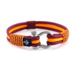 Braccialetto marittimo in corda da vela, fatto a mano, per uomini e donne, con chiusura in acciaio inox a moschettone da 4 mm, CNB #5105