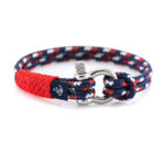 Braccialetto marittimo in corda da vela, fatto a mano, per donna e uomo, con chiusura a moschettone in acciaio inox 3mm CNB#0800
