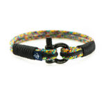 Braccialetto marittimo in corda da vela, fatto a mano, per donna e uomo, con chiusura a moschettone in acciaio inox 3mm CNB#0811