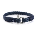 Bracciale marittimo in pelle, fatto a mano, per donne e uomini, con chiusura in acciaio inox da 3mm CNJ #10067