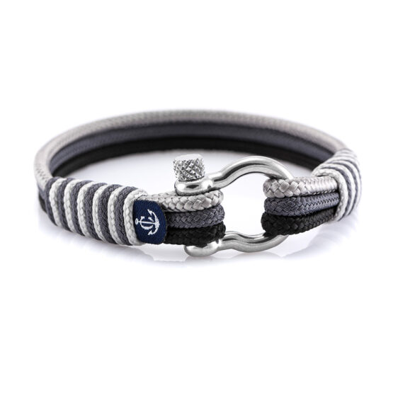 Braccialetto marittimo in corda da vela, fatto a mano, per uomini e donne, con chiusura in acciaio inox a moschettone da 4 mm, CNB #3059 - immagine 1