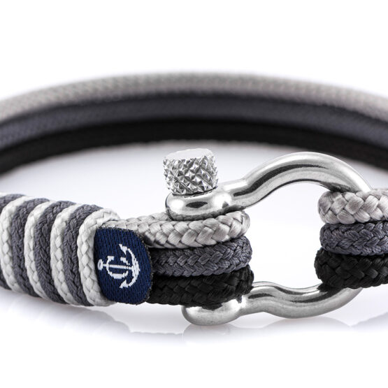 Braccialetto marittimo in corda da vela, fatto a mano, per uomini e donne, con chiusura in acciaio inox a moschettone da 4 mm, CNB #3059 - immagine 2