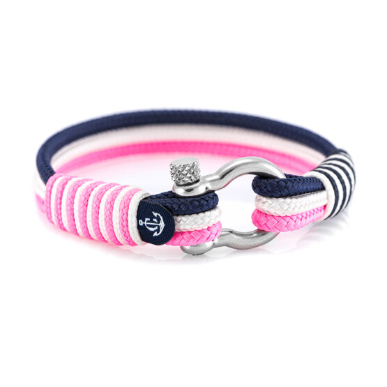 Braccialetto marittimo in corda da vela, fatto a mano, per uomini e donne, con chiusura in acciaio inox a moschettone da 4 mm, CNB #3128 - immagine 1