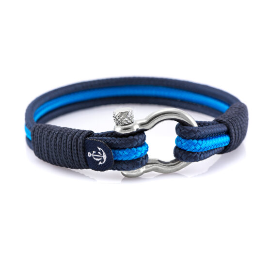 Braccialetto marittimo in corda da vela, fatto a mano, per uomini e donne, con chiusura in acciaio inox a moschettone da 4 mm, CNB #4091 - immagine 1
