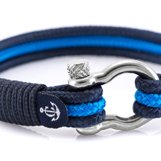 Braccialetto marittimo in corda da vela, fatto a mano, per uomini e donne, con chiusura in acciaio inox a moschettone da 4 mm, CNB #4091 - immagine 2