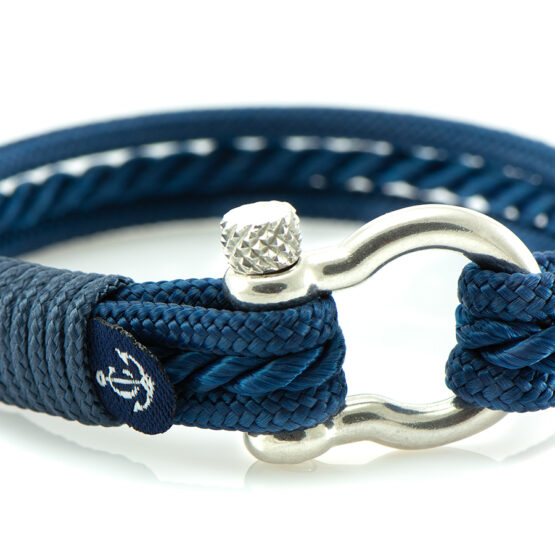Braccialetto marittimo in corda da vela, fatto a mano, per uomini e donne, con chiusura in acciaio inox a moschettone da 4 mm, CNB #5137 - immagine 2