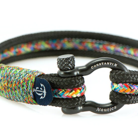 Braccialetto marittimo in corda da vela, fatto a mano, per uomini e donne, con chiusura in acciaio inox a moschettone da 4 mm, CNB #5150 - immagine 2
