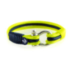 Braccialetto marittimo in corda da vela, fatto a mano, per uomini e donne, con chiusura in acciaio inox a moschettone da 4 mm, CNB #5159