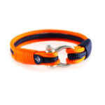 Braccialetto marittimo in corda da vela, fatto a mano, per uomini e donne, con chiusura in acciaio inox a moschettone da 4 mm, CNB #5160