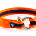 Braccialetto marittimo in corda da vela, fatto a mano, per uomini e donne, con chiusura in acciaio inox a moschettone da 4 mm, CNB #5160 - immagine 2