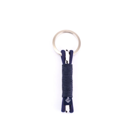 Portachiavi in corda da vela, fatto a mano con anello portachiavi in acciaio inox CNK #8011 - immagine 1