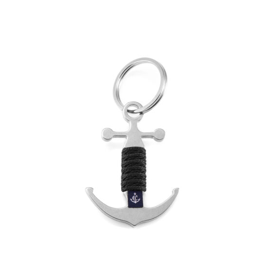 Portachiavi in acciaio inox, con motivo nautico, fatto a mano CNK#8122 - immagine 1