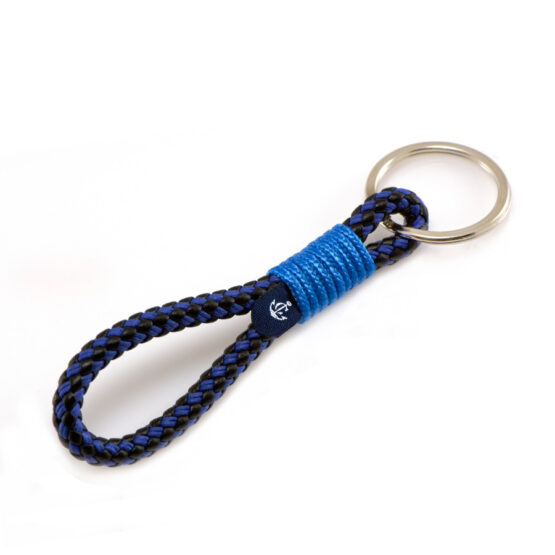 Portachiavi in corda da vela, fatto a mano con anello portachiavi in acciaio inox CNK #8160 - immagine 1