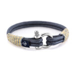 Braccialetto marittimo in corda da vela, fatto a mano, per donna e uomo, con chiusura a moschettone in acciaio inox 3mm CNB#822