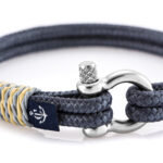 Braccialetto marittimo in corda da vela, fatto a mano, per donna e uomo, con chiusura a moschettone in acciaio inox 3mm CNB#822 - immagine 2